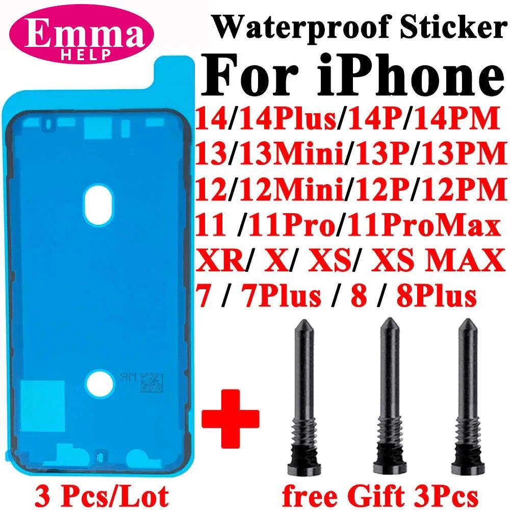 EmmaHelp 3pcs  ƼĿ iPhone 11 12 13 14 Pro Max ̴ X XS 7 8Plus LCD ÷ ȭ       ΰ